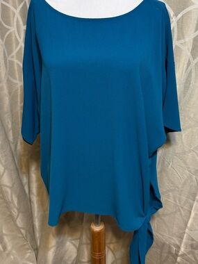 MICHAEL Michael Kors Women’s Teal Dolman Sleeve Side-Tie Blouse
